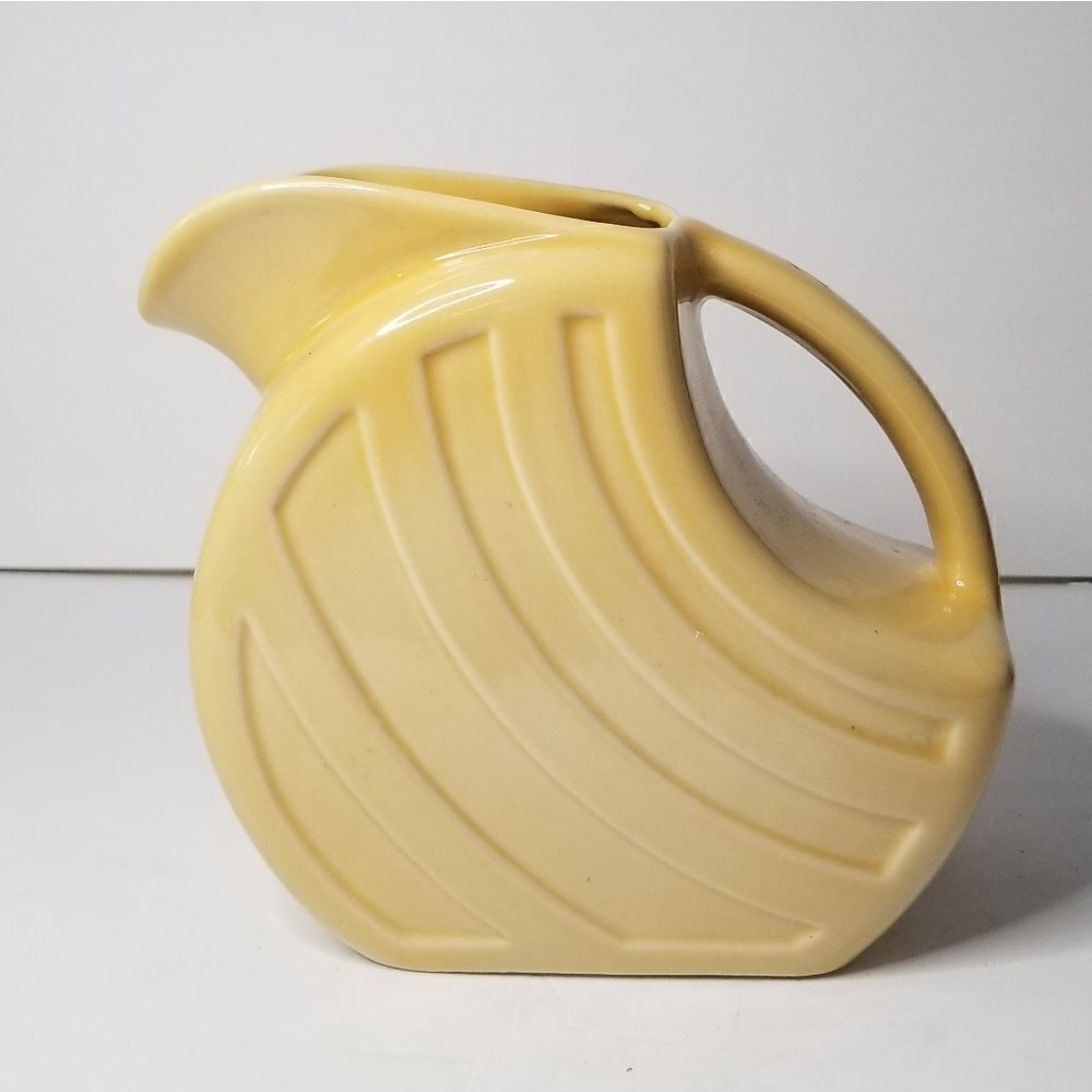 Alamo refrigerator pitcher pottery vintage yellow